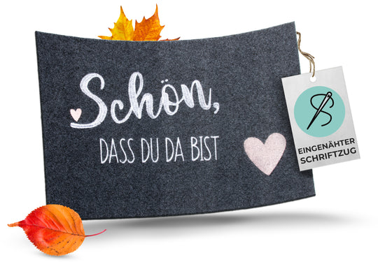 Fußmatte "Schön, dass du da bist" Premium